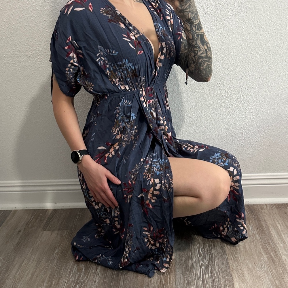 Lovestitch Denim Blue Floral Top